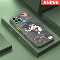 JIUMOO เคสสำหรับ Infinix Smart 6 HD Smart 6 Plus พร้อมด้วยเคสแข็งมีน้ำค้างแข็งโปร่งใสลายการ์ตูน Kuromi เคสซิลิโคนรูปสี่เหลี่ยมขอบด้านข้างฝาหลังเต็มรูปแบบเคสป้องกันเคสมือถือกันกระแทกดีไซน์ใหม่กล้อง