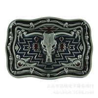 Big Bull Head Belt Buckle Western Cowboy Belt Buckle Head Personality Hip Hop Retro Buckle