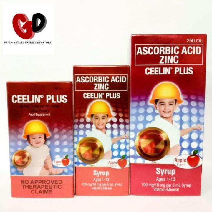 CEELIN® PLUS with Zinc (Apple flavor) 120mL 240mL drops 30mL Lazada PH