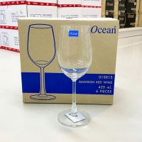 [กล่อง 6ใบ /1015R15] แก้วไวน์ แก้วไวน์แดง 425 มล l Ocean MADISON Red Wine Glass