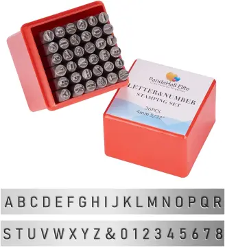 Number And Letter Stamp Set, 5/32(4mm) Metal Stamping Kit, A-z & 0-9 36  Pcs Punch Press Tool For Metal Plastic Wood Leather & More