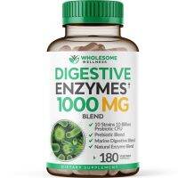 Digestive Enzymes 1000MG  + Prebiotics &amp; Probiotics - Wholesome Wellness (180 แคปซูล)