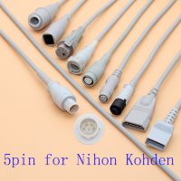 2013 Nihon Kohden 5Pin ที่เข้ากันได้กับ Argon/Medex/HP/Edward/BD/Abbott/PVB/Utah IBP อะแดปเตอร์เซ็นเซอร์สายเคเบิ้ลสำหรับตัวแปลงสัญญาณแรงดัน