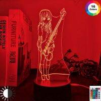 3D Led Night Light Anime Kon Mio Akiyama Led Light for Kids Bedroom Decoration Night Light Birthday Gift Room Desk Acrylic K-On!