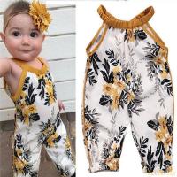 COD DSFERTEREERRE Perfectly-Baby Girls Jumpsuit Floral Pattern Sleeveless Loose Romper Summer One-Piece Long Pants Jumpsuit