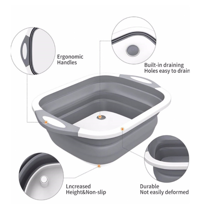 กะละมังอเนกประสงค์กะละมังกะละมังล้างผลไม้กะละมังล้างผักกะละมังพับได้ระบายน้ำในตัวใช้เป็นเขียงได้-3-in-1-ล้างหั่นระบายน้ำในหนึ่งเดียวปลอดภัยใช้ทนทานแข็งแรง-multifunctional-cutting-board-abele