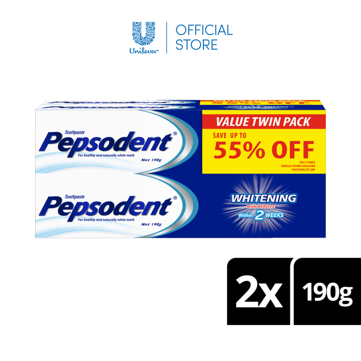 Pepsodent Toothpaste Whitening 190g Twin Pack Lazada PH