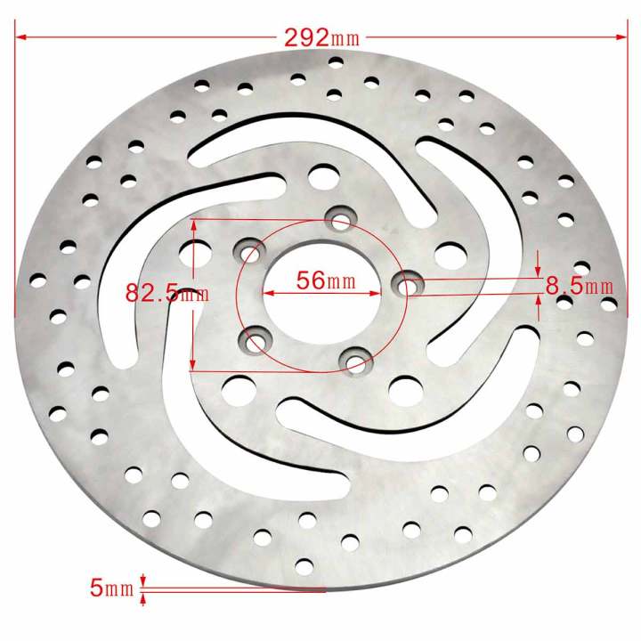 จานเบรคด้านหน้าขวาสำหรับรถจักรยานยนต์292มม-สำหรับ-harley-sportster-โรดสเตอร์-xl883r-xl1200r-xr1200ถนน-softail-1450-dyna-1450