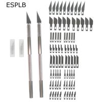 【YF】 ESPLB 80pcs Mixed Blades  2pcs Non-slip Metal Scalpel Cutter Engraving Hobby Sculpture