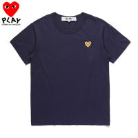 COMME Des Garcons เสื้อยืดสตรีผ้าฝ้ายแท้สำหรับผู้ชาย,เสื้อยืดแขนสั้นนุ่มสบายเสื้อผ้าคู่รักน่ารักใส่สบาย