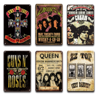 Rock N ม้วนโลหะโปสเตอร์ป้ายดีบุก Vintage Band แผ่นโลหะป้าย Bar Man Cave ตกแต่ง Plaque Room ตกแต่งภายใน New