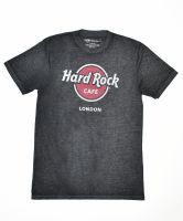 เสื้อยืดลายกราฟิก Hard Rock Cafe Mens London ขนาดกลางผ้าฝ้ายสีเทา Jp13