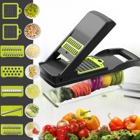 14 In 1 Multifunctional Vegetable Cutter Potato Slicer Carrot Grater Kitchen Accessories Gadgets Steel Blade Kitchen Tool