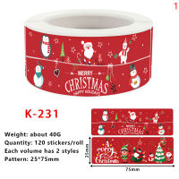 hedeguoji?120Pcs Cartoon Merry Christmas Sticker Decorative Stickers for Xmas Gifts