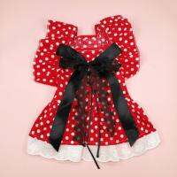 Lovely Puppy Dress Thin Bowknot Cute Spring Summer Puppy Dress  Pet Dress Dress-up Dresses