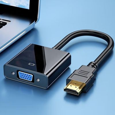 Adaptor HDMI Ke VGA dengan Kabel dengan Output Audio (Jantan Ke Betina) Kompatibel dengan Komputer Laptop Monitor Proyektor HDTV