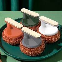 Sponges Scrubbers Scourer Dishes Cleaning Wire with Handle Metal Scrubbing Scour