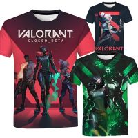 2023 NEW2021ใหม่เกม Valorant 3D พิมพ์ T เสื้อผู้ชายแฟชั่นฤดูร้อนลำลองแขนสั้น Cool-เสื้อ Harajuku Streetwear Plus Size