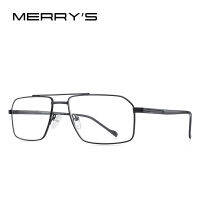 MERRYS DESIGN Men Classic Titanium Alloy Optical Glasses Frames Rectangle Half Frame Eyeglasses Male Ultralight Square S2214