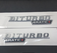 BITURBO 4MATIC+ MERCEDES BENZ LOGO โลโก้ติดด้านข้าง ราคาต่อ 2 ชิ้น