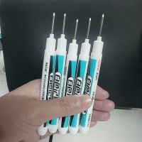 0.7-1mm White Oil Long Head Markers 20mm Deep Hole Pen Permanent Waterproof For Metal Wood Tiles Architecture Engineering Highlighters Markers