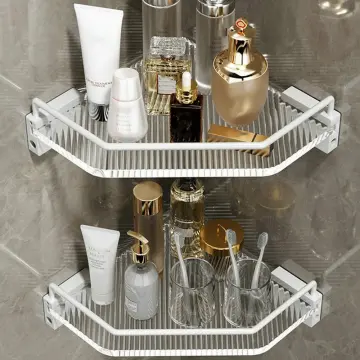 Corner Shower Shelf Bathroom Shampoo Holder Storage Rack Organizer Wall  Mounted Bathroom Accessories