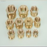 ✥ 1/4 3/8 1/2 3/4 NPT BSPT Male x Female Brass Reducing Bushing Pipe Fittings Connectors Adapter Air Gas Fuel Water