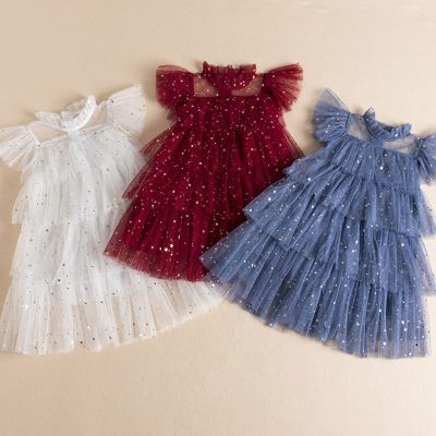 NNJXD Baby Girls Dress Princess Dress Girl Tutu Fluffy Birthday Party Little Princess Evening Dress Clothing Summer Clothes