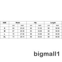 BIGMALL-Office Lady Skinny Fit Stretchy Flare Pants Slits High Waist Push Up Buttom Ankle Length Pants