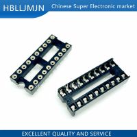 10PCS DIP-24 Round Hole Square hole 24 Pins 2.54MM DIP DIP24 IC Sockets Adaptor Solder Type IC Connector WATTY Electronics