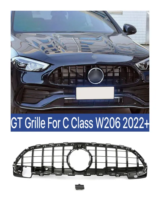 JN Car Hood Grill Panamericana GT Grille Fit For Mercedes Benz C Class