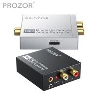 PROZOR 192kHz Digital Optical Toslink SPDIF Coaxial To Analog Audio Converter Decoder RCA 3.5mm Jack Output DAC Audio Adapter