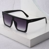 Retro Big Frame Women Sunglasses Brand Black Square Gradient Uv400 Cool Men Sunglasses One Piece Designer 2023