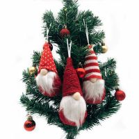 【CW】 2022 Navidad Cute Plush Gnome Doll Pendant Santa Christmas Tree Hanging Decoration 2023 New Year Noel Kerst Natal Xmas Ornaments