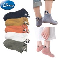 【Party Store-A】┇ Disney Mickey Cotton Socks Heel Embroidery Simple College Style Shallow Mouth Women 39;s Boat Socks Cartoon Anime Creative Fashion