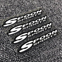 4pcs Spoon Sport EG6 EG9 GK5 Wheel Sticker Spoke Rim Decal Waterproof Reflective Sticker