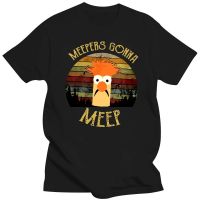 Large mens short sleeves Meepers Gonna Meep The Muppet Show Beaker Retro Black Tshirt Dr Bunsen Honeyde Sportswear Tee 4XL.5XL.6XL