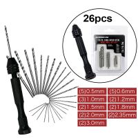 Mini Hand Drill With Twist Chuck 25 Keyless Drills Rotary Tool Micro Aluminum Twist Drill Bit Wood Drilling Hole Saw DIY Craft