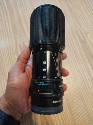 เลนส์CANON ZOOM LENS FD 70-210MM.F4 ตลอดช่วง MACRO FD MOUNT + อะเดปเตอร์ SONY  E-mount