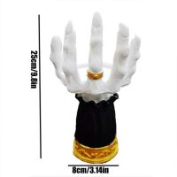 Halloween Witch White Hand Candlestick Horror Resin Candleholder Gothic Deco Candle Holder Candle Stand Halloween Party Ornament