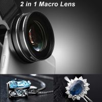 ZZOOI 37mm 15X Macro Lens 30X 4K HD Professional Photography Phone Camera Lens for Eyelashes Diamond Jewelry Macro Smartphone Lens