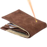 New Short Men Wallets Slim Card Holder Male Wallet PU Leather Small Zipper Coin Pocket Man Purse Wallet Wallets