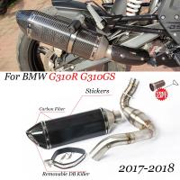 Slip On for Bmw G310R G310Gs G 310R G 310Gs Mid Contact Pipe with Db Killer Motorcycle Full System Exhaust Muffler Escape Moto