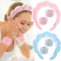 1PC Simple Coral Fleece Wristband Headband Soft Towel Washing Face SPA Wrist Washband Sweatband Women Ball Bun Hair Accessories