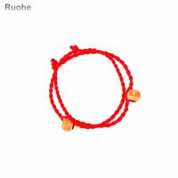 RUOHE ของขวัญวันเกิดเชือกสีแดงสีแดง,เชือกนำโชคอุปกรณ์สำหรับสร้อยข้อมือ