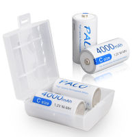 PALO 2-12Pcs C ขนาดแบตเตอรี่แบบชาร์จไฟได้ Type C 1.2V 4000MAh Ni-Mh Ni Mh Nimh แบตเตอรี่แบบชาร์จไฟได้ความจุสูงในปัจจุบัน