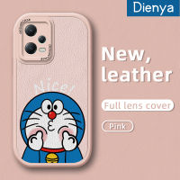 เคส Dienya สำหรับ Redmi Note 12เคสดีไซน์ใหม่ลายโดราเอมอนน่ารักเคสใส่โทรศัพท์หนังเคสมือถือกันกระแทกซิลิโคนนิ่มป้องกันการตกพร้อมกับเคสป้องกันกล้องเลนส์คลุมทั้งหมด