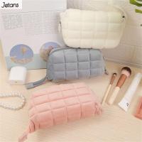 JETANS Corduroy หมอนผ้าลูกฟูก Tas Kosmetik ถุงนอนแต่งหน้า,หมอนมีซิปขนาดใหญ่อุปกรณ์สำนักงานน่ารักกล่องเหล็กของขวัญกล่องดินสอ