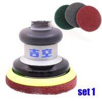 5นิ้ว Air Palm สุ่ม Orbital Sander นิวเมติกรถขัด Velcroo Scouring Pad รายละเอียด Finishing งานไม้ขัดโลหะ