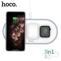 Hoco Pad Carregador Rápem Fio, Qi Carregamento Para 11, 12 Pro Max, XS, XR, Carregador Rápido Para Iwatch 5, 4, 3, 2, 1, Airpods Pro,สินค้าใหม่3 Em 1 2023